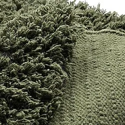 Pyöreät matot - Fassale Hand Woven Wool Shaggy (sammaleen vihreä)
