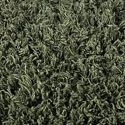 Pyöreät matot - Fassale Hand Woven Wool Shaggy (sammaleen vihreä)