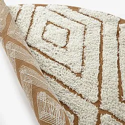 Pyöreä matot - Holwell Natural Cotton Shaggy (luonnonvalkoinen/ruskea)