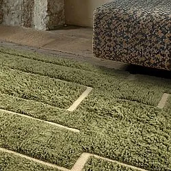 Ryijymatot - Kiberg Hand Woven Wool Shaggy (vihreä)
