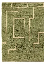 Ryijymatot - Kiberg Hand Woven Wool Shaggy (vihreä)