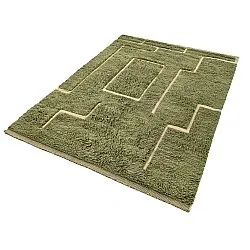 Ryijymatot - Kiberg Hand Woven Wool Shaggy (vihreä)