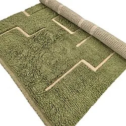 Ryijymatot - Kiberg Hand Woven Wool Shaggy (vihreä)