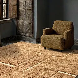 Ryijymatot - Kiberg Hand Woven Wool Shaggy (beige)