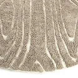Pyöreä matot - Kindon Natural Cotton Shaggy (beige/valkoinen)