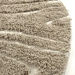 Pyöreä matot - Kindon Natural Cotton Shaggy (beige/valkoinen)