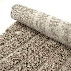 Pyöreä matot - Kindon Natural Cotton Shaggy (beige/valkoinen)