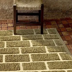 Ryijymatot - Leknes Hand Woven Wool Shaggy (vihreä)
