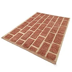 Ryijymatot - Leknes Hand Woven Wool Shaggy (terrakotta)