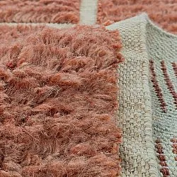 Ryijymatot - Leknes Hand Woven Wool Shaggy (terrakotta)
