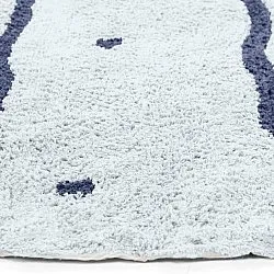 Pyöreät matot - Leora Natural Cotton Shaggy (harmaa/sininen)