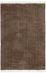 Ryijymatot - Leora Natural Cotton Shaggy (ruskea/oliivi)