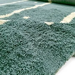 Ryijymatot - Leora Natural Cotton Shaggy (vihreä)