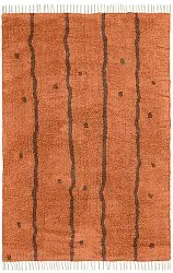 Ryijymatot - Leora Natural Cotton Shaggy (oranssi/ruskea)