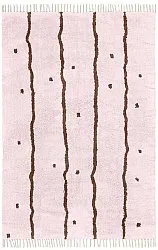 Ryijymatot - Leora Natural Cotton Shaggy (pinkki/ruskea)