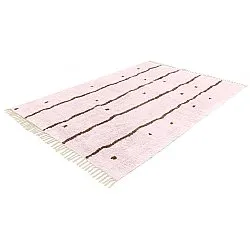 Ryijymatot - Leora Natural Cotton Shaggy (pinkki/ruskea)