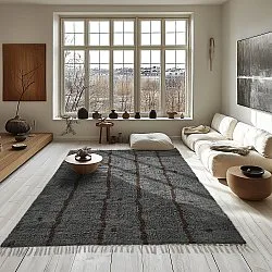 Ryijymatot - Leora Natural Cotton Shaggy (musta/ruskea)