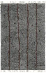 Ryijymatot - Leora Natural Cotton Shaggy (musta/ruskea)