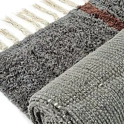 Ryijymatot - Leora Natural Cotton Shaggy (musta/ruskea)