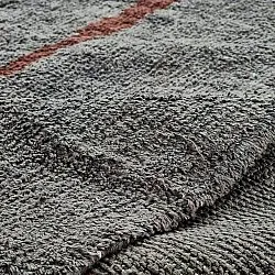 Pyöreät matot - Leora Natural Cotton Shaggy (musta/ruskea)