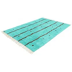Ryijymatot - Leora Natural Cotton Shaggy (turkoosi/ruskea)