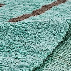 Ryijymatot - Leora Natural Cotton Shaggy (turkoosi/ruskea)