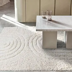 Ryijymatot - Lindos Natural Cotton Shaggy (valkoinen)