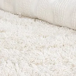 Ryijymatot - Lindos Natural Cotton Shaggy (valkoinen)