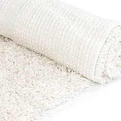 Ryijymatot - Lindos Natural Cotton Shaggy (valkoinen)