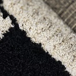 Ryijymatot - Marvao Natural Cotton Shaggy (luonnonvalkoinen/musta)