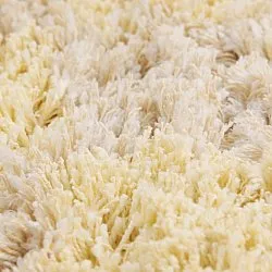 Ryijymatot - Methoni Check Cotton Shaggy (kerma/vaaleankeltainen)