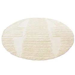 Pyöreät matot - Rani Natural Cotton Shaggy (beige)