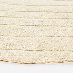 Pyöreät matot - Rani Natural Cotton Shaggy (beige)