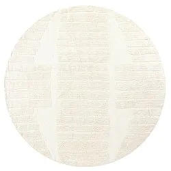 Pyöreät matot - Rani Natural Cotton Shaggy (luonnonvalkoinen)