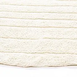 Pyöreät matot - Rani Natural Cotton Shaggy (luonnonvalkoinen)