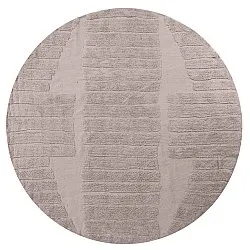Pyöreät matot - Rani Natural Cotton Shaggy (taupe)
