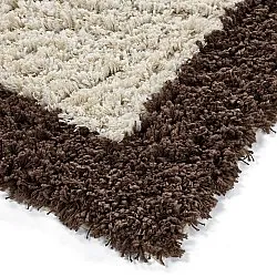 Ryijymatot - Sagres Natural Cotton Shaggy (luonnonvalkoinen/ruskea)