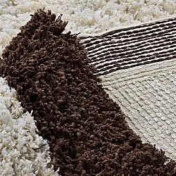 Ryijymatot - Sagres Natural Cotton Shaggy (luonnonvalkoinen/ruskea)