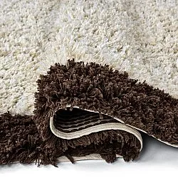Ryijymatot - Sagres Natural Cotton Shaggy (luonnonvalkoinen/ruskea)