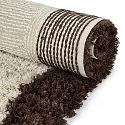Ryijymatot - Sagres Natural Cotton Shaggy (luonnonvalkoinen/ruskea)