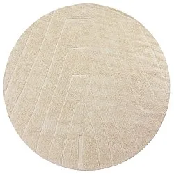 Pyöreät matot - Sivia Natural Cotton Shaggy (beige)