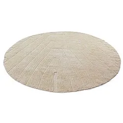 Pyöreät matot - Sivia Natural Cotton Shaggy (beige)