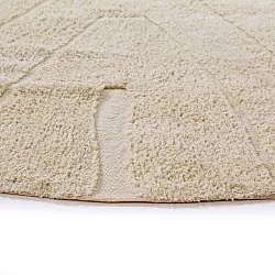 Pyöreät matot - Sivia Natural Cotton Shaggy (beige)