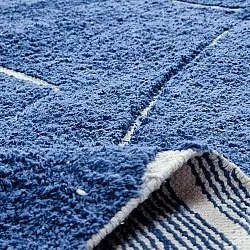 Ryijymatot - Sivia Natural Cotton Shaggy (sininen)