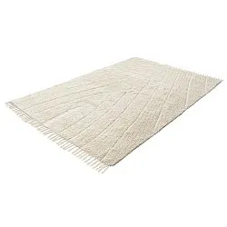 Ryijymatot - Sivia Natural Cotton Shaggy (luonnonvalkoinen)