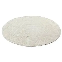 Pyöreät matot - Sivia Natural Cotton Shaggy (luonnonvalkoinen)