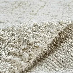 Pyöreät matot - Sivia Natural Cotton Shaggy (luonnonvalkoinen)