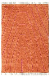 Ryijymatot - Sivia Natural Cotton Shaggy (punainen/oranssi)