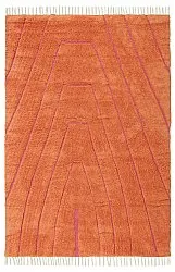 Ryijymatot - Sivia Natural Cotton Shaggy (punainen/oranssi)