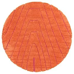 Pyöreät matot - Sivia Natural Cotton Shaggy (punainen/oranssi)